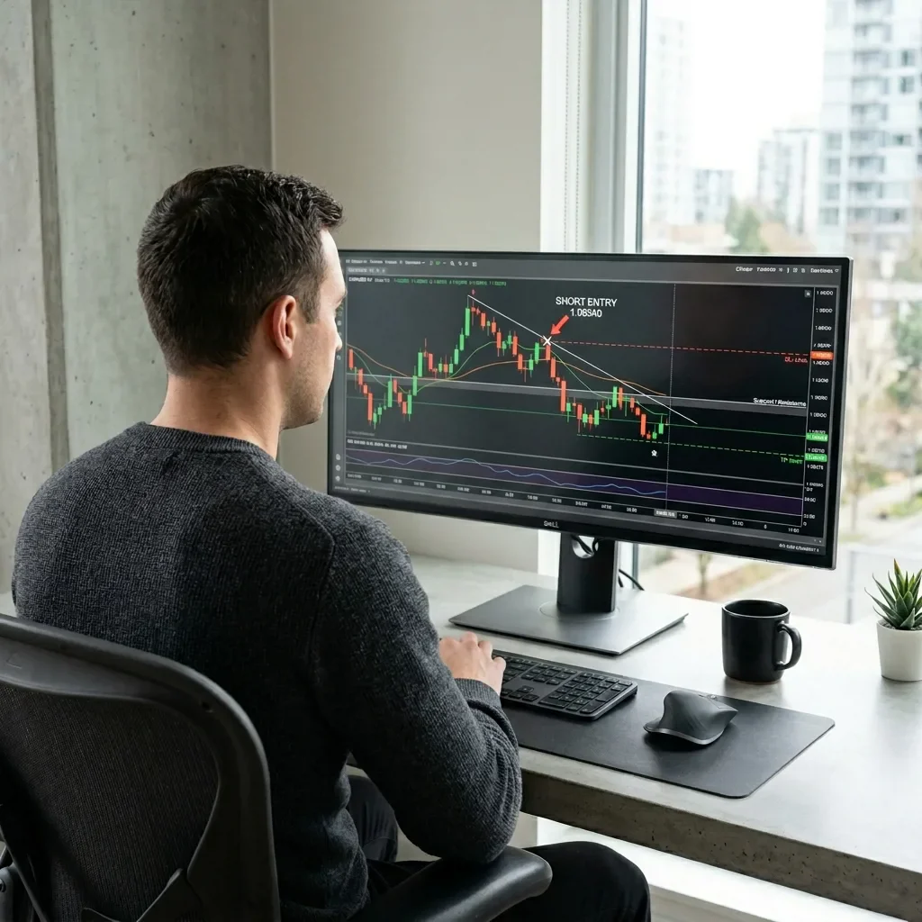 Monitor dengan data pasar